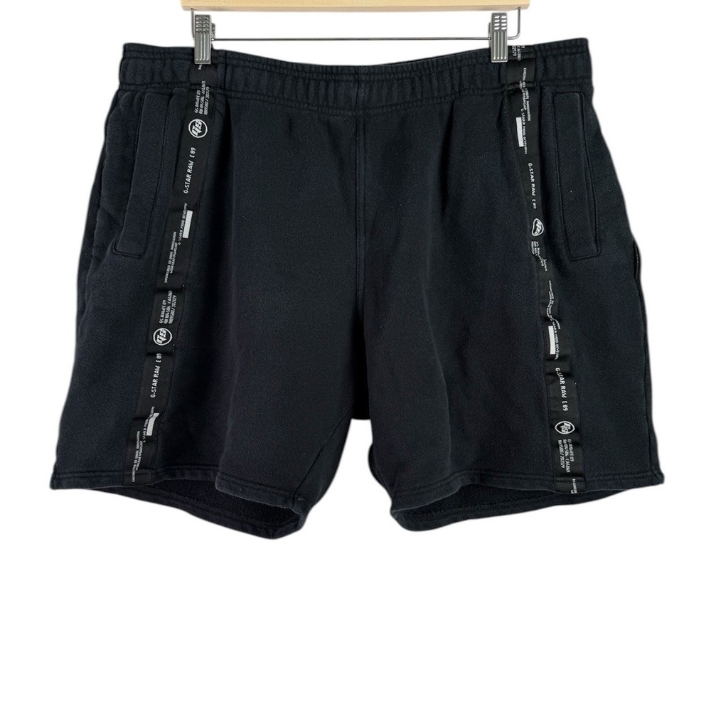 G-Star Raw‎ Shorts Men's XL Black Tape Sweat Activewear Running Football Sports